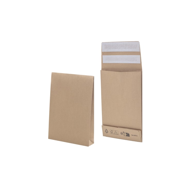 e-Green gusset envelope KB 162x229x40+100 mm 250 pieces brown