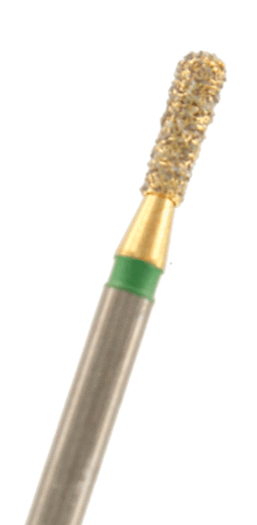 ZD-Diamant Birne rund lang Körnung: Grün (grob, 1 Packung á 5 Stück)