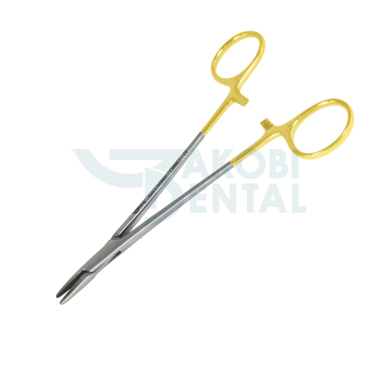 Needle holder Mayo-Hegar NH 5044, beaks serrated, stainless steel, 180mm, Tungsten Carbid inserts (TC)