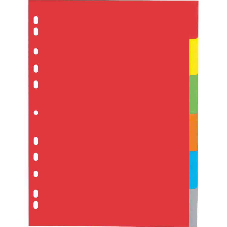 Pagna index divider set A4 6-part cardboard coloured