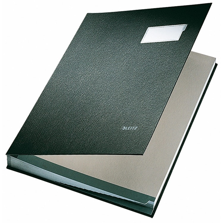 Leitz signature book A4 10 compartments grey board black