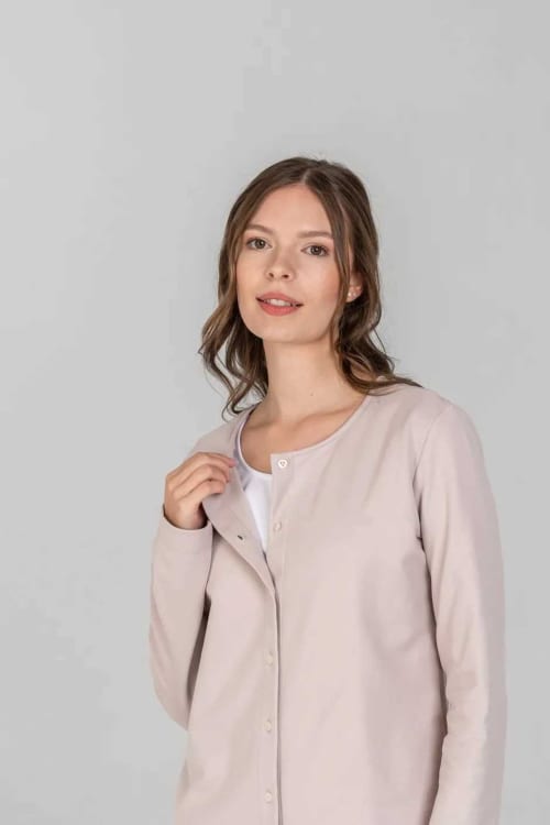 Van Laack 2in1 Shirt Longsleeve Sand/white M