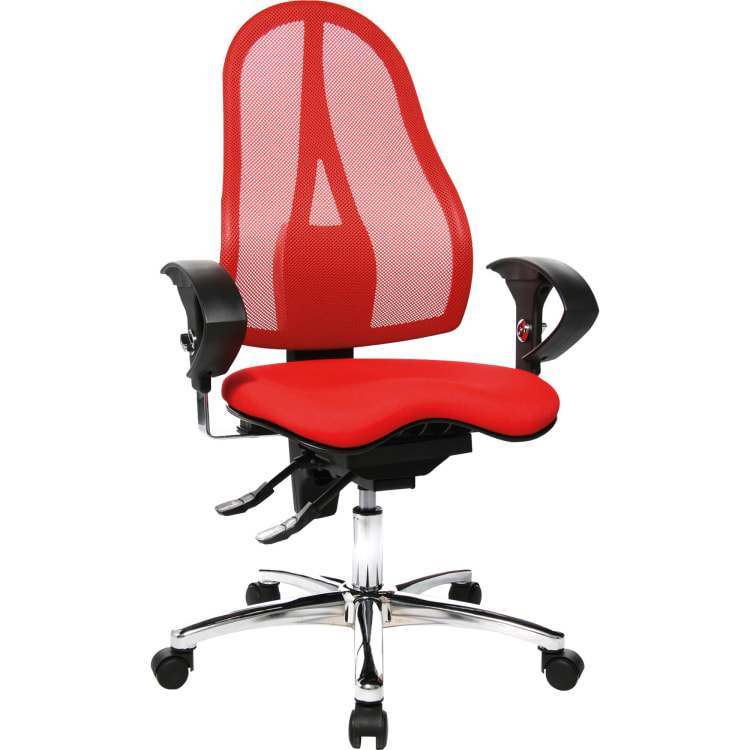Topstar office swivel chair Sitness 15 with armrests red