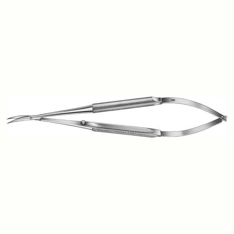 Mikro Schere 145mm gebogen