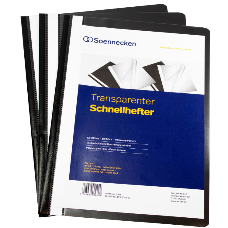 Soennecken flat file A4 PP 10 pieces black
