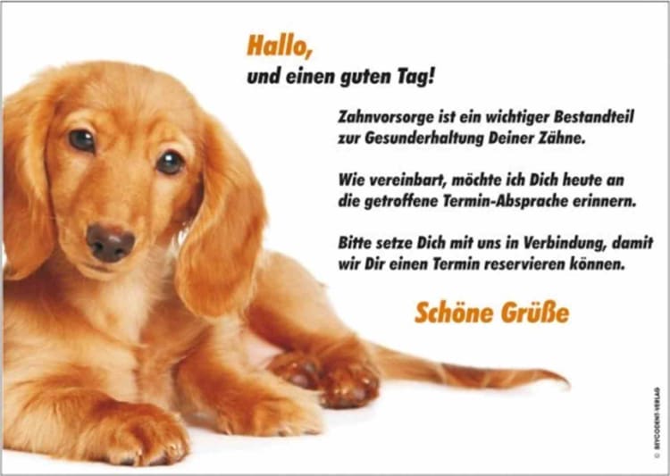 Zahnvorsorge-Karte m.Text Mot.521Pa