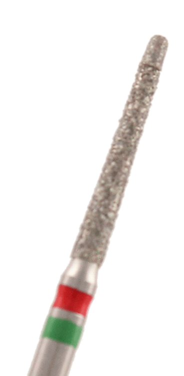 Zweikorndiamant konisch rund Körnung: Grün (grob) / Rot (fein, 1 Packung á 5 Stück)