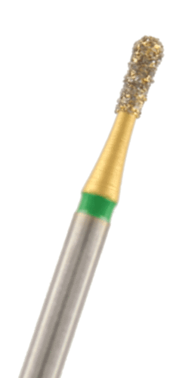 ZD-Diamant Birne rund lang Körnung: Grün (grob, 1 Packung á 5 Stück)