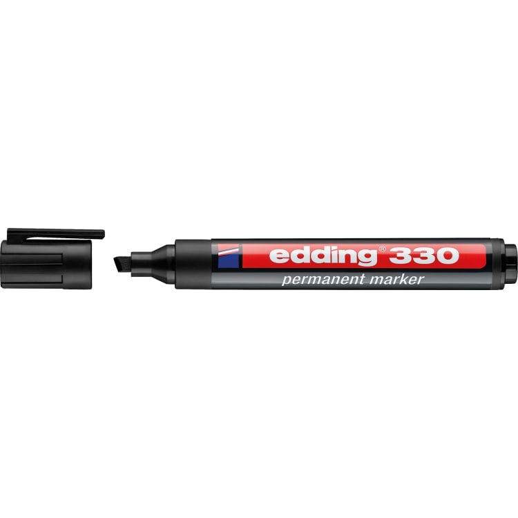 edding permanent marker 330 1-5 mm chisel tip black