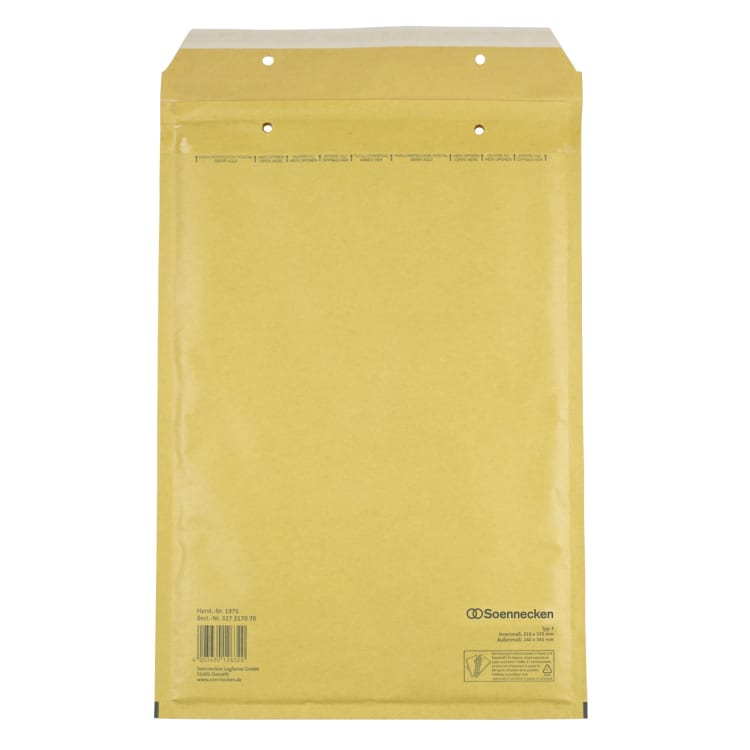 Soennecken bubble mailer F/3 210x335 mm peel & seal 100 pieces brown