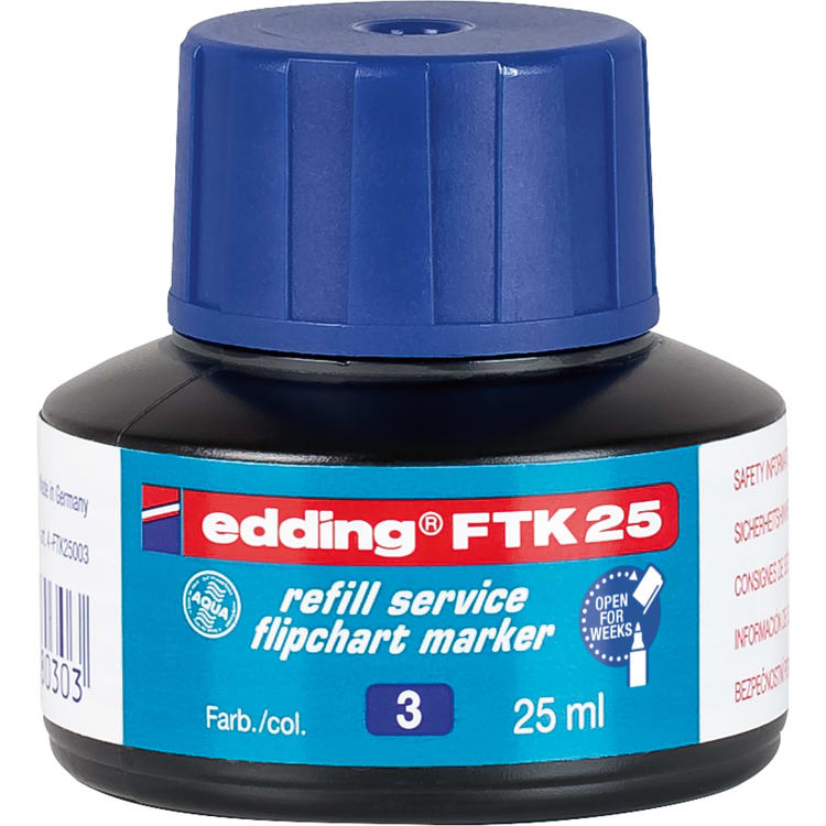 edding refill ink 25 ml blue