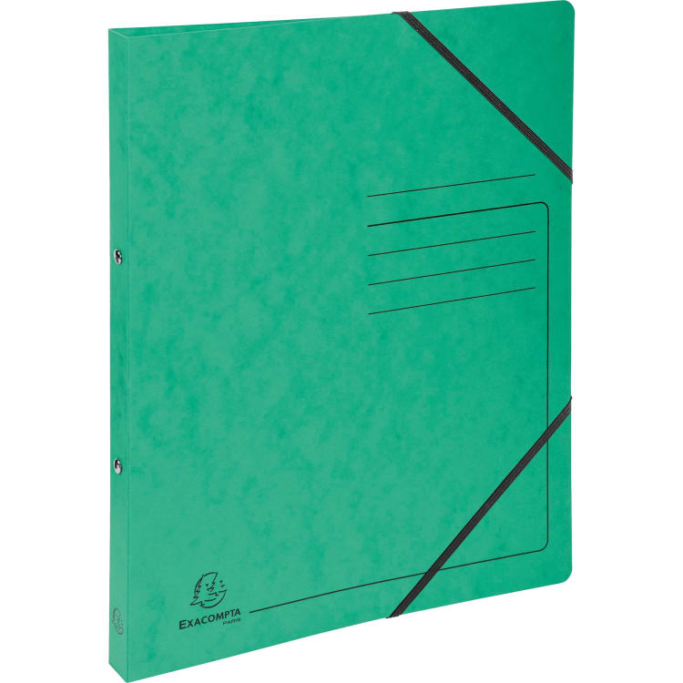 Exacompta ring file A4 2 rings cardboard green