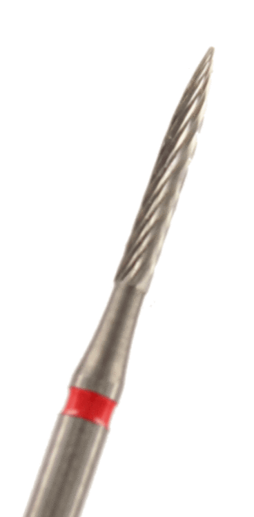 Hartmetall Finierer Flamme lang Verzahnung: 8 Schneiden (standard, 1 Packung á 5 Stück)