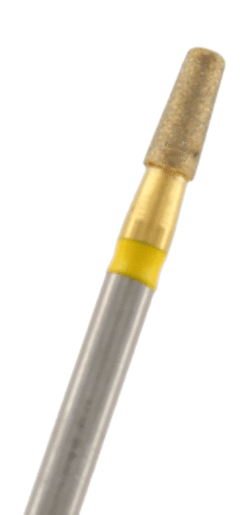 ZD-Diamant konisch Kante rund Körnung: Gelb (extra-fein, 1 Packung á 5 Stück)