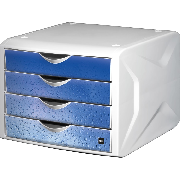 helit drawer unit Chameleon 4 drawers A4/C4 cool water