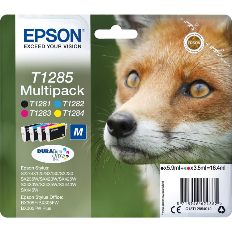 Epson ink cartridge T1285 black/cyan/magenta/yellow 4 pieces