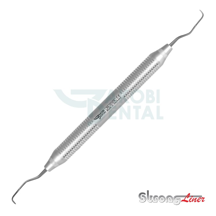 Implant-Curette Gracey 13/14, standard, StrongLiner handle # 6, working ends made of titanium
