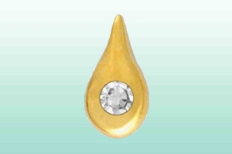 Twizzler Tropfen m. Diamant gold 22kt