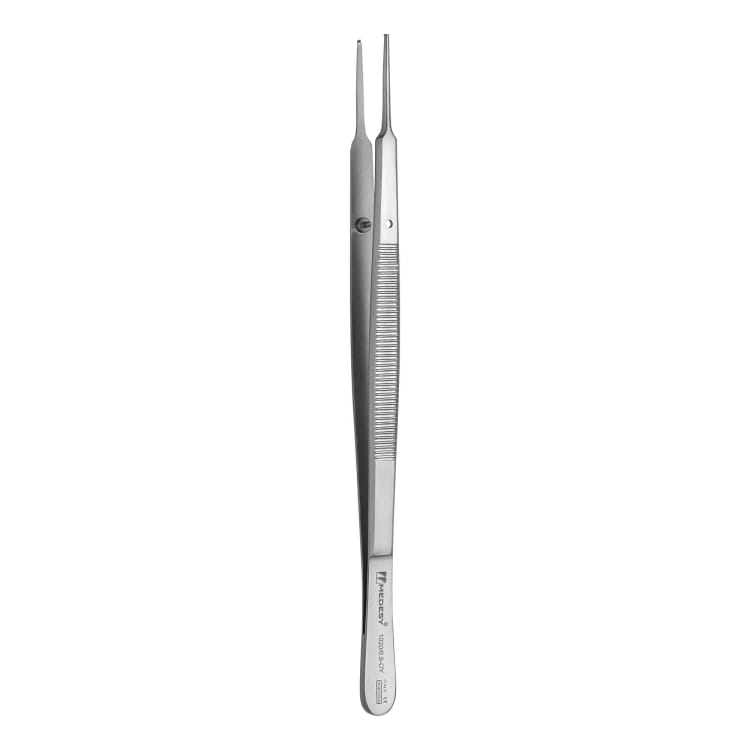 Gerald, surgical tweezers straight 17.5 cm, 1x2 teeth