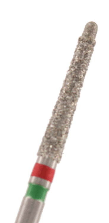 Zweikorndiamant konisch rund Körnung: Grün (grob) / Rot (fein, 1 Packung á 5 Stück)