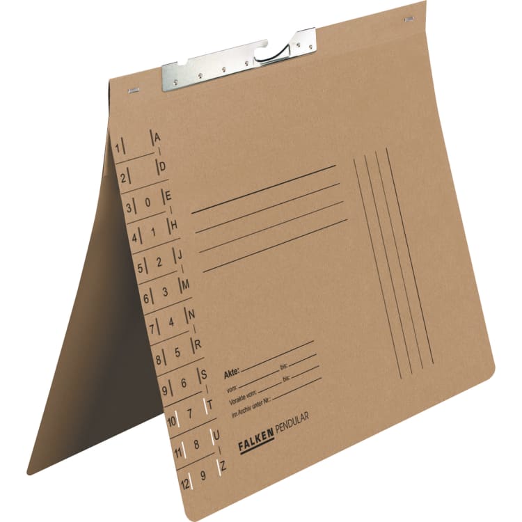 Falken suspension file folder A4 official binding recycled cardboard brown