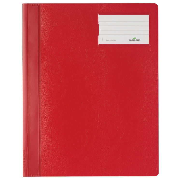 Durable flat file A4 polyethylene red