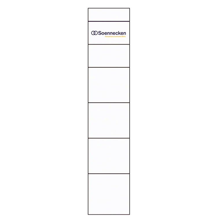 Soennecken insert spine label 30x190 mm 10 pieces white