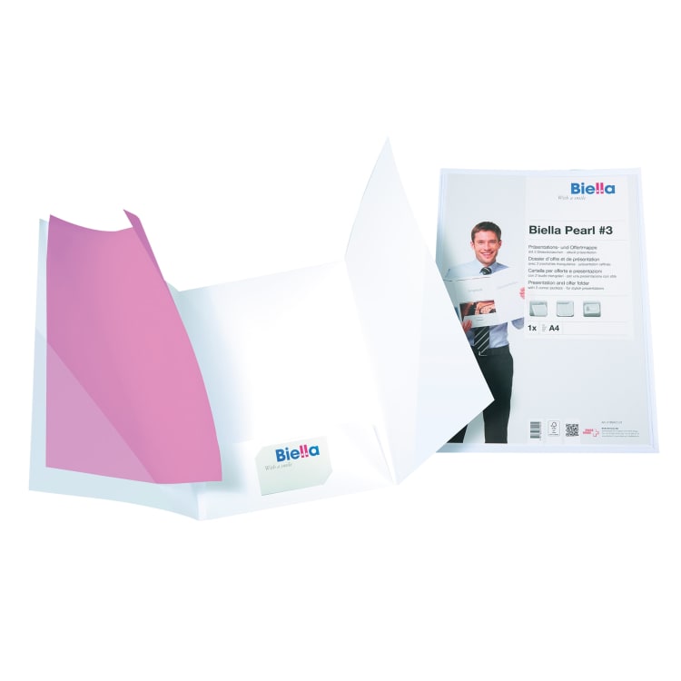 Biella presentation folder Pearl 3 A4 white
