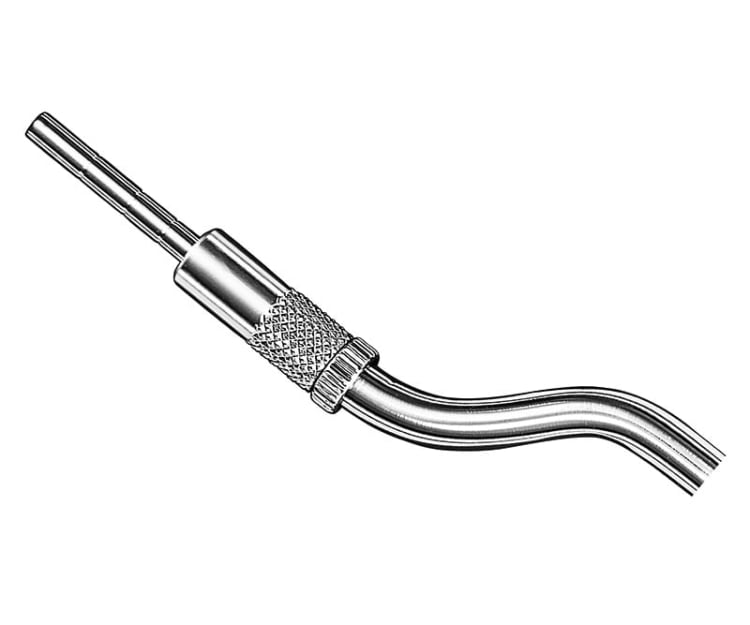 Bone Condenser, bajonettfÃ¶rmiger Schaft, Spitze konkav, 3, 0 mm Durchm., zylindrisch mit stufenlos v