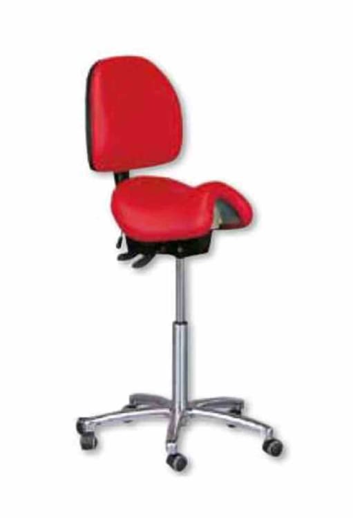 Hager & Werken Bambach® Saddle Seat Standard With Backrest Premium Leather White Vellum