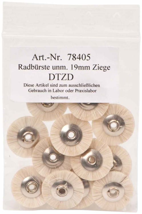 Omnident Wheel Brushes Unmounted Ziegenhaar 19mm