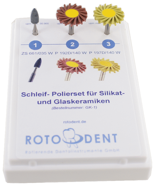 Diamantpolierset für Glaskeramik Stufe: Vorpolitur / Glätten / Hochglanz (1 Packung á 1 Set)