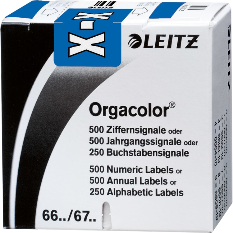 Leitz letter tab Orgacolor OC X 250 pieces blue