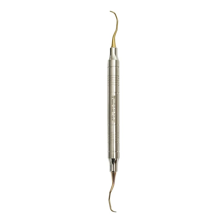 Gracey Curettes, Anatomical Hollow Handle Ø10 mm, Titanium Coated, 175 mm, Fig. 13-14