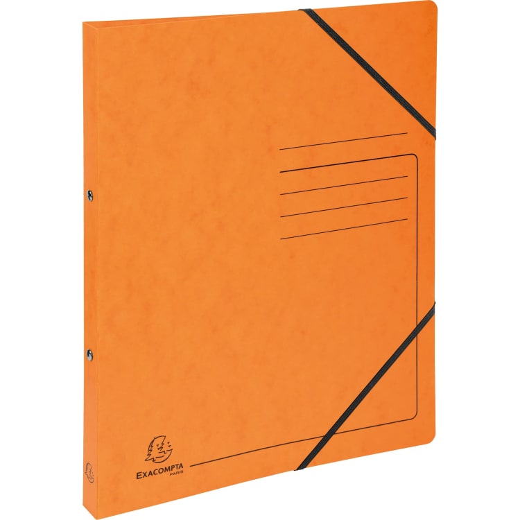 Exacompta ring file A4 2 rings cardboard orange