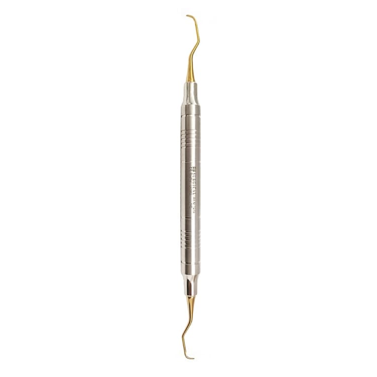 Gracey Curettes, Anatomical Hollow Handle Ø10 mm, Titanium Coated, 175 mm, Fig. 1-2