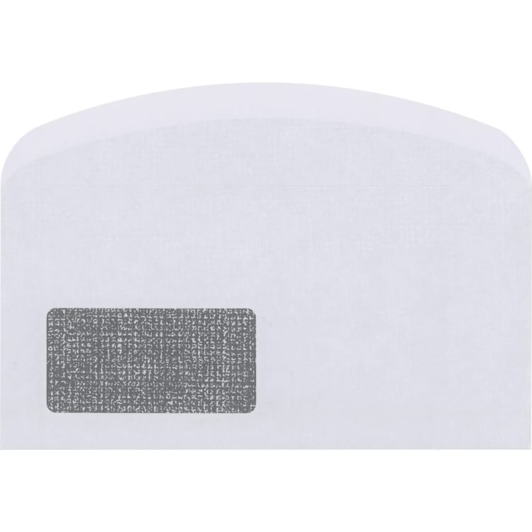 Machine envelope Lettersafe 114x229 mm gummed with window 1,000 pieces white