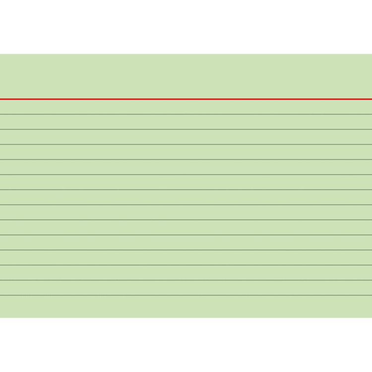 Brunnen index card A6 ruled 100 pieces green