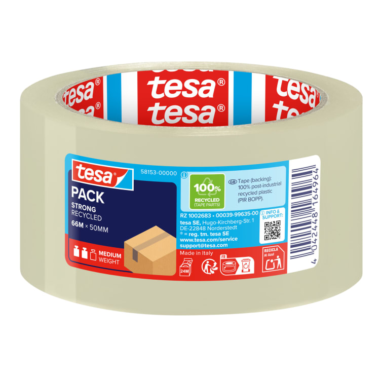 tesa packing tape tesapack Eco+Strong 50 mm x 66 m transparent