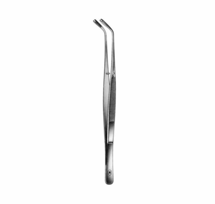 Nahtpinzette gebogen 150mm
