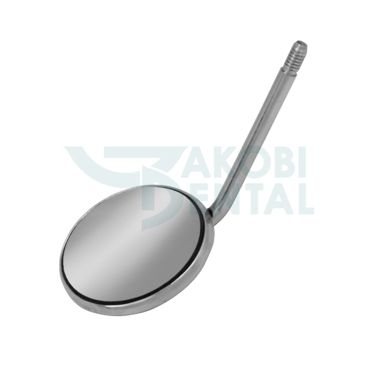 Dental mirror Front Surface # 5 = Ø 24mm Plan, EU simple stem, pack. of 12 pcs. 