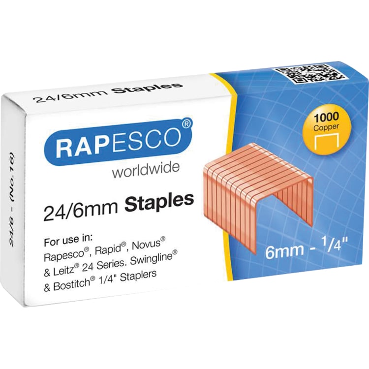 Rapesco staples 24/6 mm 1,000 pieces