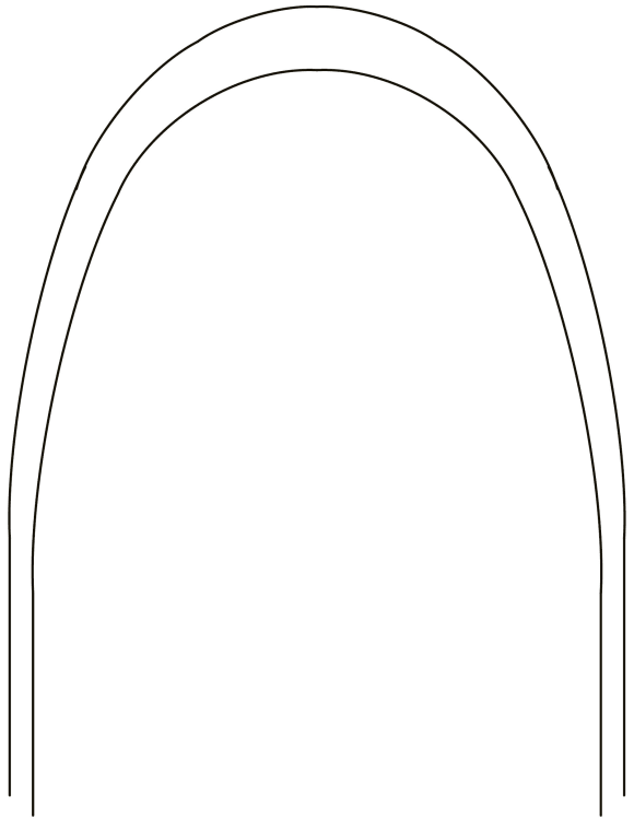 Nitanium Bio-Kinetix archwires thermal-active Oval Arch Form III 10/PK, .017 x .025, upper
