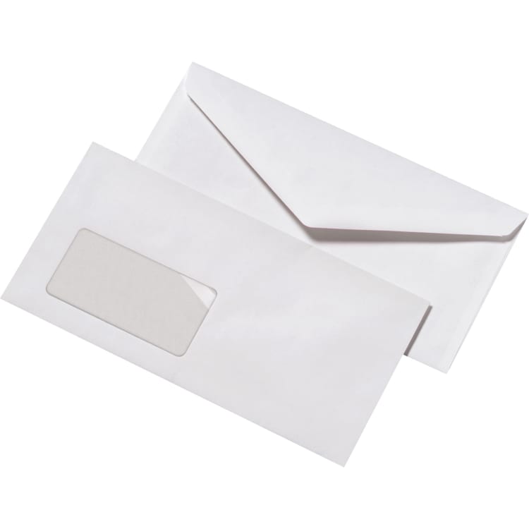 MAILmedia envelope DL with window gummed 1,000 pieces white
