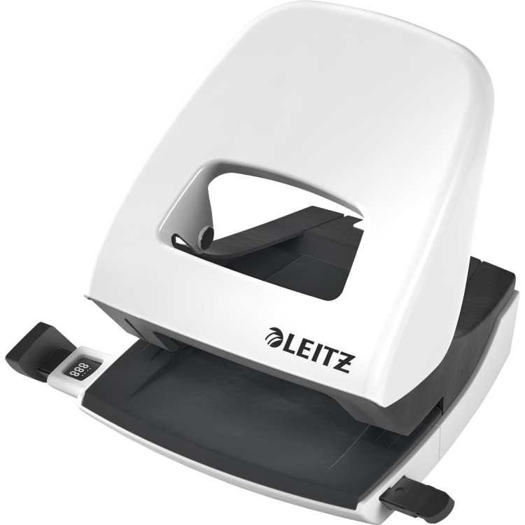 Leitz hole punch NeXXt Metall max. 30 sheets metal pearl white