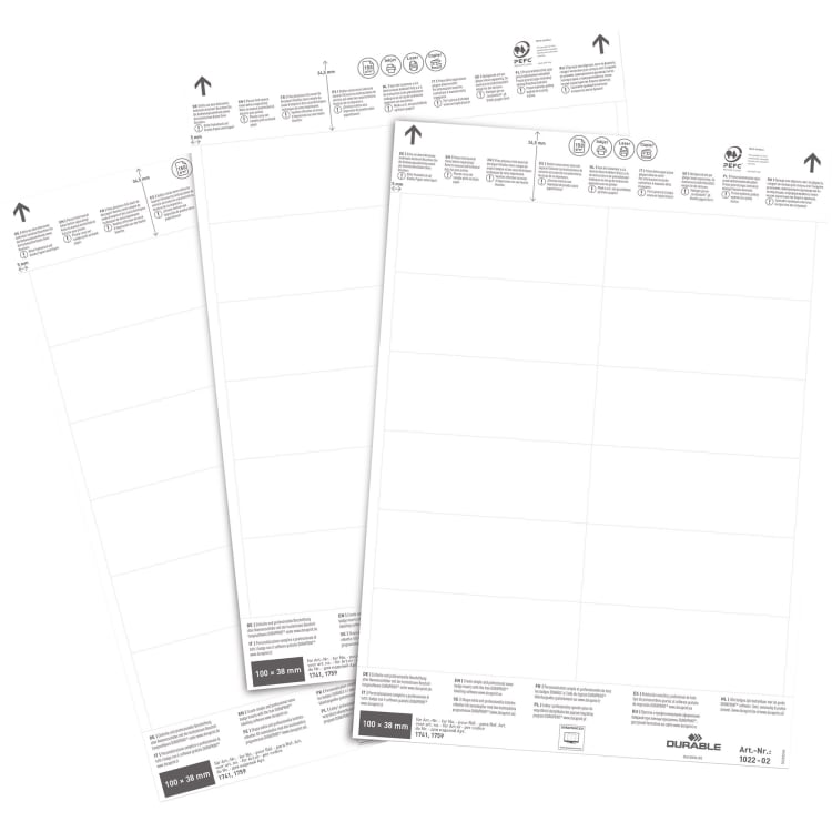 Durable insert label 100x38 mm 240 pieces