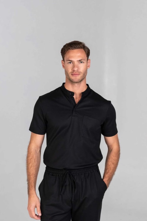 Van Laack Polo Stehkragen MWM-S3-D Black XL