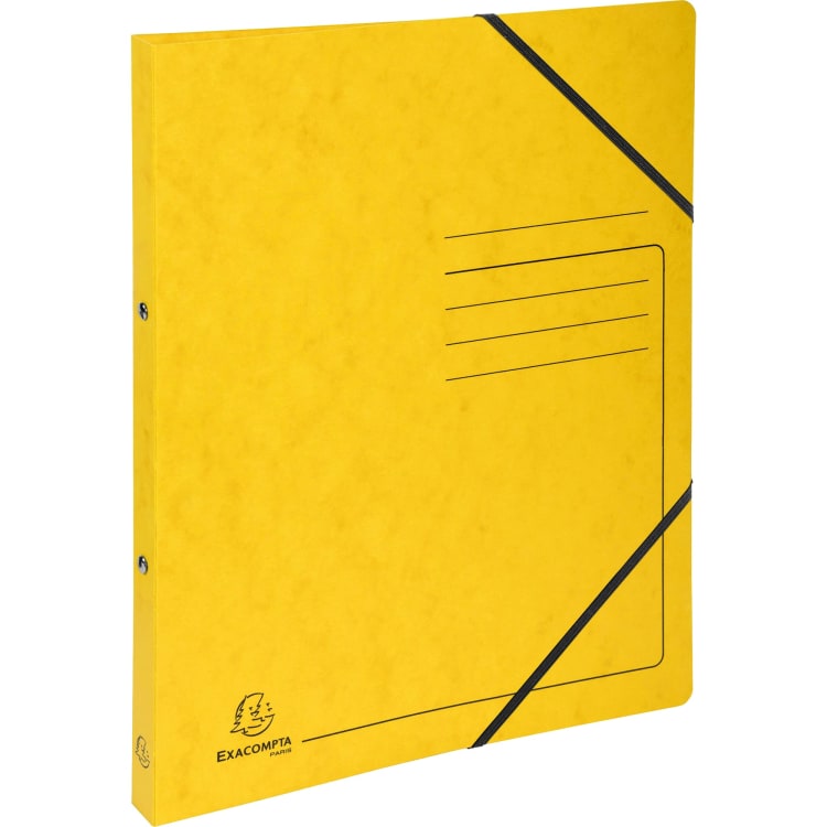 Exacompta ring file A4 2 rings cardboard yellow