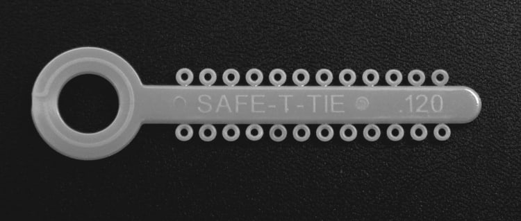Safe-T-Ties™ .120 latex-free 30 patients, grey