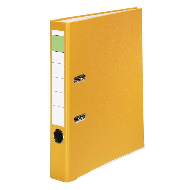 Ring binder A4 50 mm PP yellow